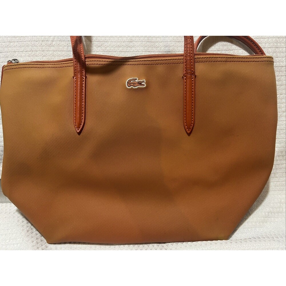 Lacoste Bag! Orange  10.5 X 17.5 Inch!  Fair Condition